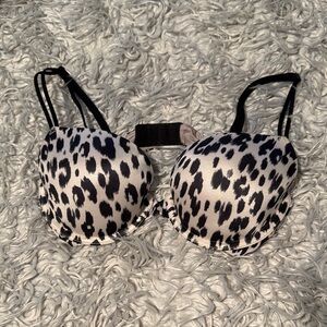 Victoria's Secret Black and White Leopard Bra
